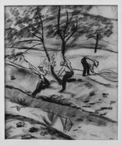 Boscaioli a Kandern da August Macke