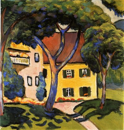 Casa a Tegernsee, 1910 da August Macke
