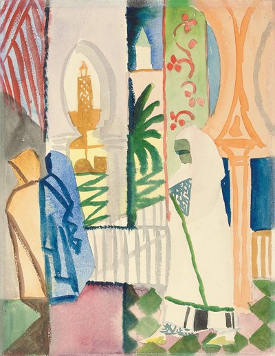 Nella sala del tempio da August Macke
