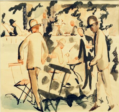Terrazza del caffè da August Macke