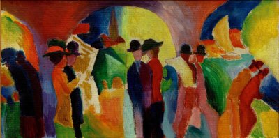 Colonnato con barca a vela I da August Macke