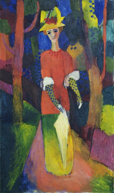 Signora in un parco da August Macke