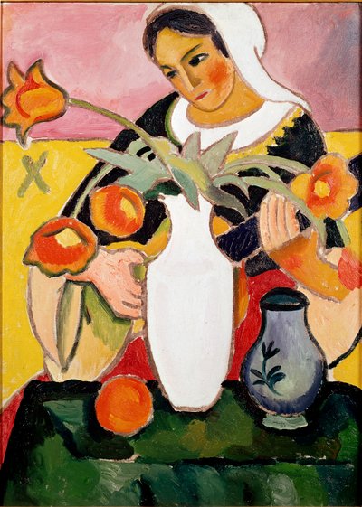 Suonatore di liuto Dipinto di August Macke (1887-1914) 1910 Parigi, galleria d