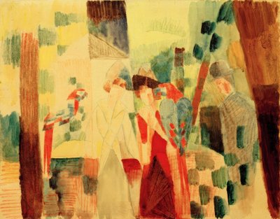 Uomo e donna con i pappagalli da August Macke