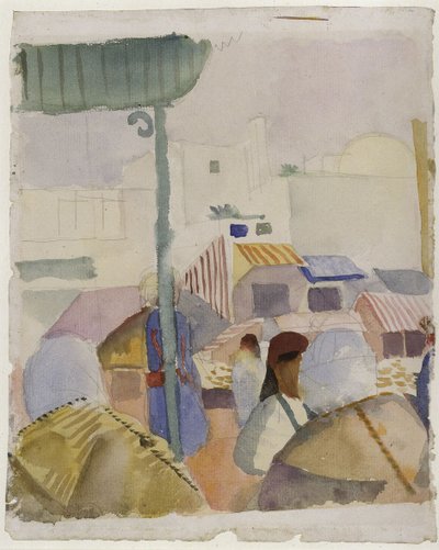 Mercato a Tunisi II, 1914 da August Macke