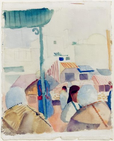 Mercato a Tunisi II da August Macke