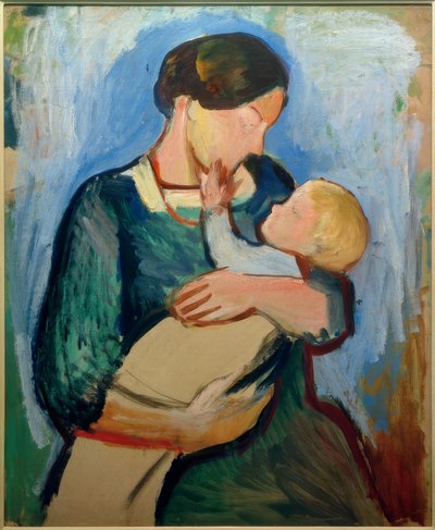 Madre con bambino da August Macke
