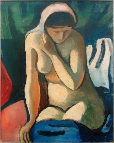 Ragazza nuda con fazzoletto da August Macke