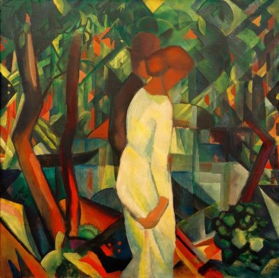 Coppia nel bosco da August Macke