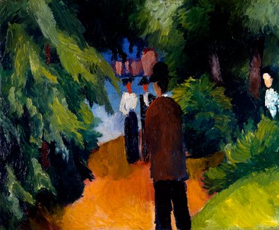 Parco con stagno da August Macke