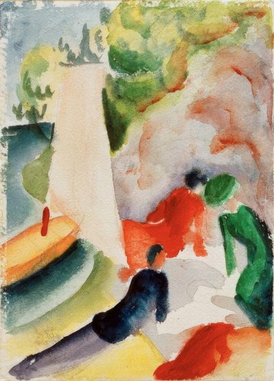 Picnic sulla spiaggia da August Macke
