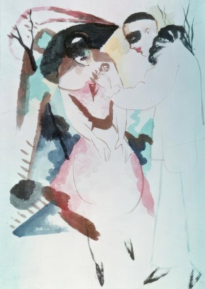 Pierrot e dama da August Macke