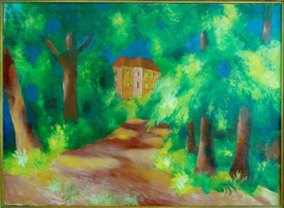 Casa rossa nel parco da August Macke