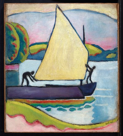 Barca a vela al mattino, 1910 da August Macke