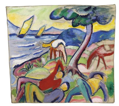 Cavalieri Addormentati, 1910 da August Macke