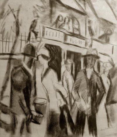 Passeggiatori sulla strada da August Macke