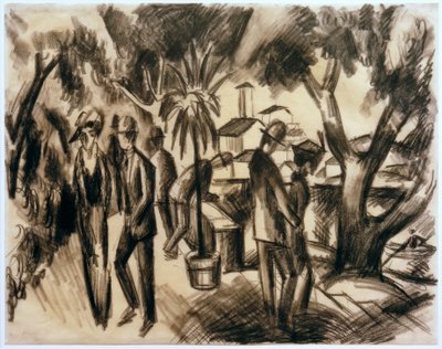 Passeggiatori nel parco da August Macke