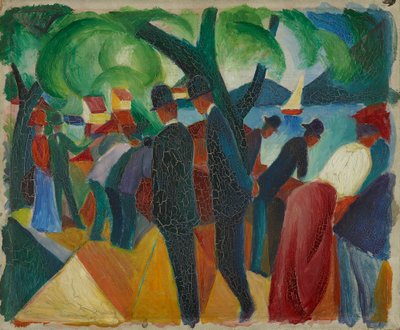 Passeggiata sul ponte da August Macke