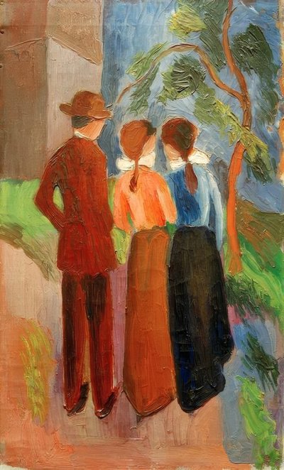 Passeggiata in tre da August Macke