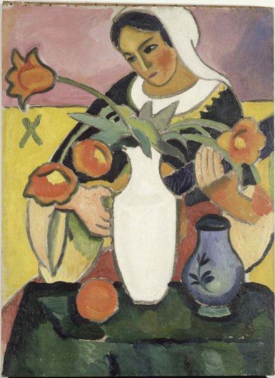 Il suonatore di liuto, 1910 da August Macke