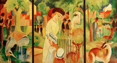 Trittico: Grande giardino zoologico da August Macke