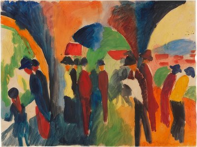 Sotto i portici di Thun (Motivo del passeggiatore). 1913 da August Macke
