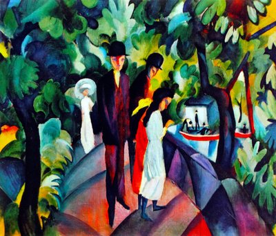 Passeggiatori sul ponte da August Macke