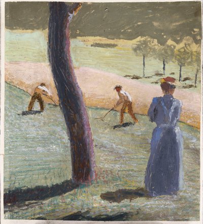 Lavoratori in un campo a Kandern, 1907 da August Macke