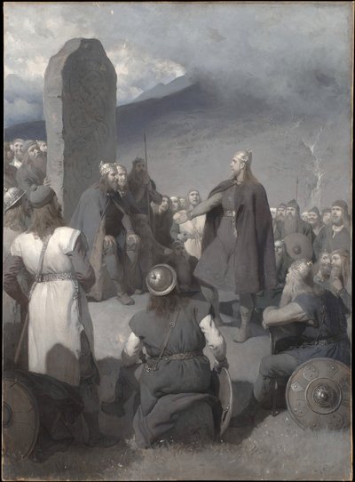 Il corteggiamento di Frithiof (tratto dalla “Saga di Frithiof”) da August Malmström
