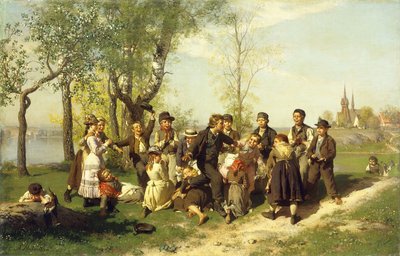 Bambini che giocano da August Malmström