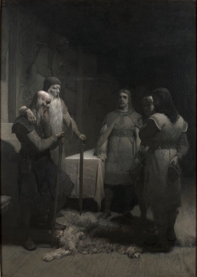 La Saga di Frithiof: Re Bele e Thorsten Vikingsson da August Malmström