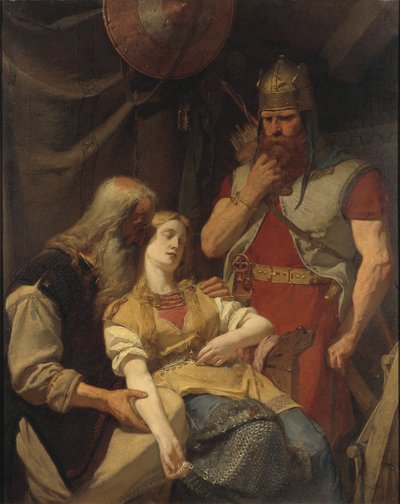 Örvar-Oddr informa Ingeborg della morte di Hjalmar da August Malmström