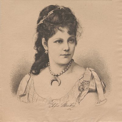 Ritratto della pianista e compositrice Sophie Menter da August Schubert