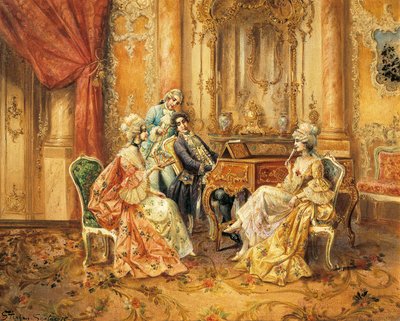 Al pianoforte da August Stephan Sedlacek