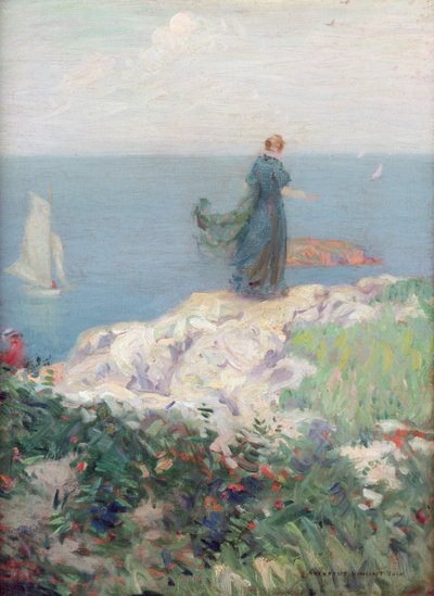 Scena di mare (olio su tela) da August Vincent Tack