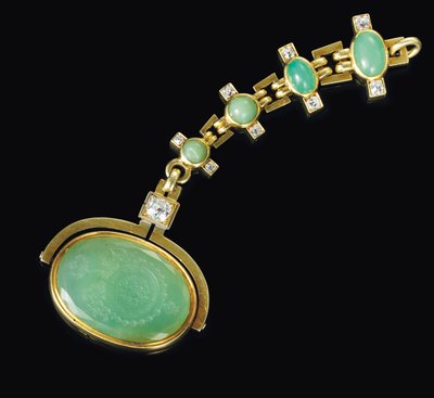 Sigillo girevole con gioielli di Fabergé, c.1890 da August Wilhelm Holmström