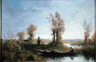 Le rive di un canale da Auguste Paul Charles Anastasi