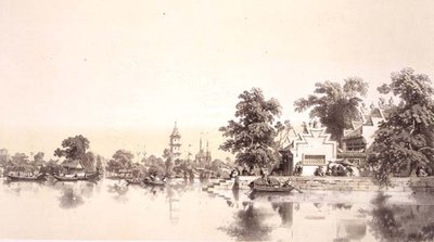 Tempio, Pagoda e Villaggio sul Canale Macao-Canton, tavola 22 da 