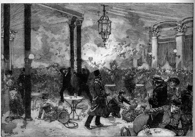 Attacco anarchico a Lione da Auguste (after) Gerardin