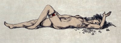 Donna nuda sdraiata da Auguste (after) Leroux