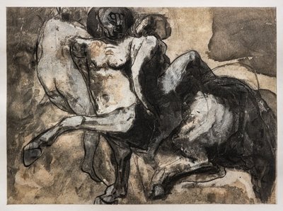 Centauro che rapisce due donne da Auguste (after) Rodin