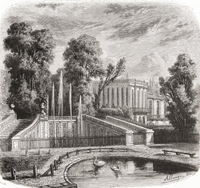 Le Petit Trianon a Versailles, Francia, XIX secolo da Auguste Allonge