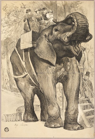 Elefante con cavalieri da Auguste Andre Lancon