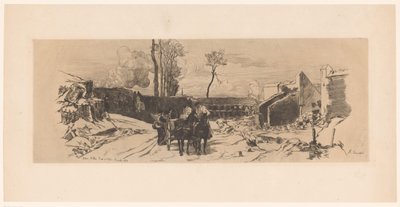 Soldati su un carro durante la guerra franco-prussiana da Auguste Andre Lancon