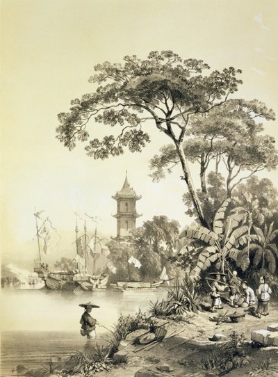 Una pagoda sul canale Macao-Canton, tavola 21 da 