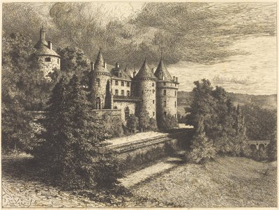 Castello su una collina da Auguste Boulard
