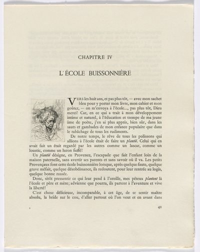 Frédéric Mistral: Mémoires et Recits di Frédéric Mistral: busto di donna (pagina 41) da Auguste Brouet