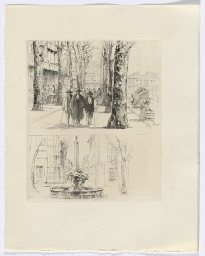 Frédéric Mistral: Mémoires et Recits di Frédéric Mistral: scena di città/ fontana (inserire dopo p. 120) da Auguste Brouet