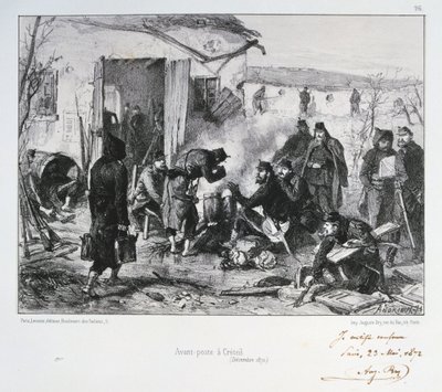 Avamposto francese a Créteil, Assedio di Parigi, Guerra franco-prussiana, dicembre 1870 da Auguste Bry