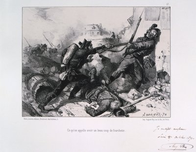 Combattimento corpo a corpo, Assedio di Parigi, Guerra Franco-Prussiana da Auguste Bry